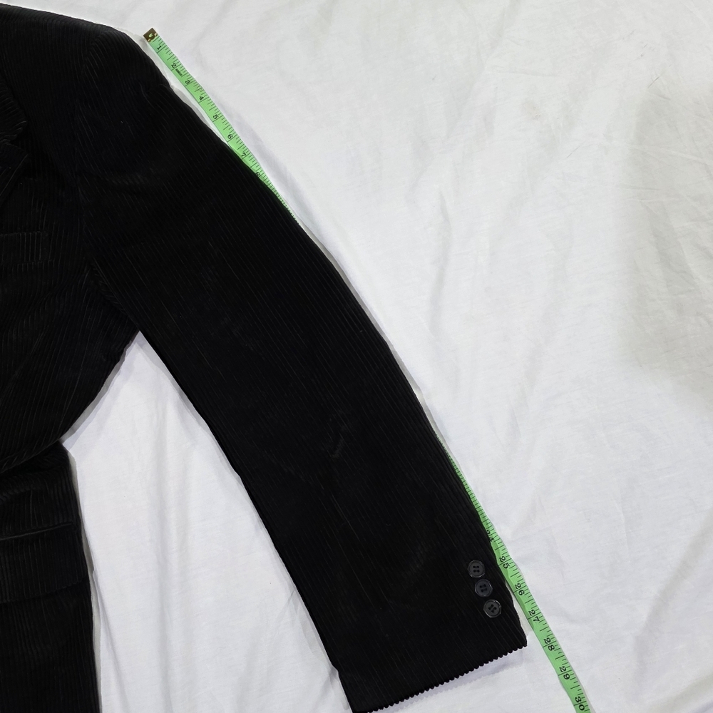 Oleg Cassini Black Wide Whale Corduroy Sports Coat/Blazer. 46XL - Picture 7 of 9